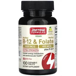 Метилфолат і метил B-12 Jarrow Formulas 100 жувальних таблеток