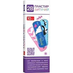 Набір пластирів 2В Дитячий 19х56 мм 10 шт.