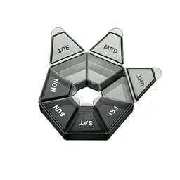 Таблетниця Semi 7Days Mini Pill Box Black 8.3x8.3x2.5 см - мініатюра 5