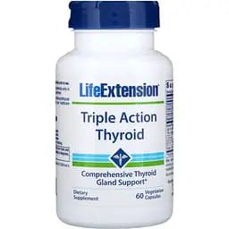 Підтримка щитовидної залози Life Extension Triple Action Thyroid Тіроід потрійної дії 60 вегетаріанських капсул - мініатюра 3
