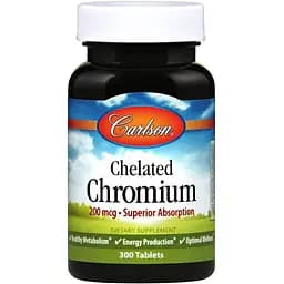 Витамины и минералы Carlson Labs Chelated Chromium 300 таблеток