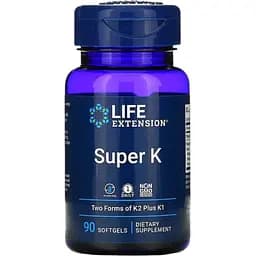 Вітамін К у двух формах К2 + К1 Life Extension Супер К 90 капсул