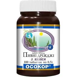 Дрожжи пивные Осокор с калием 100 таблеток