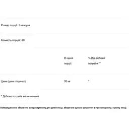 Хелатний цинк Biotus Chelated Zinc 30 мг 60 капсул - мініатюра 3
