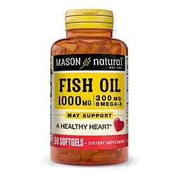 Жирні кислоти Mason Natural Fish Oil 1000 mg Omega-3 300 mg, 60 капсул