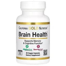 Здоров'я мозку California Gold Nutrition Brain Health 60 вегетаріанських капсул