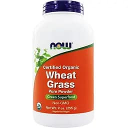 Пророщена пшениця Now Foods Wheat Grass органічна сертифікована 255 г