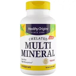 Хелатні мультимінерали без заліза Healthy Origins Chelated Multi Mineral Iron Free 120 вегетаріанських капсул