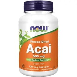 Натуральная добавка NOW Acai 500 mg, 100 капсул