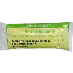 Бинт Medicare марлевый медицинский стерильный 10 см 5 м тип 17