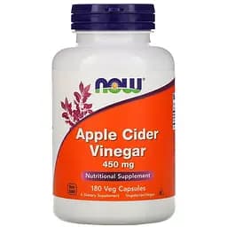 Натуральна добавка Now Apple Cider Vinegar 450 mg 180 капсул