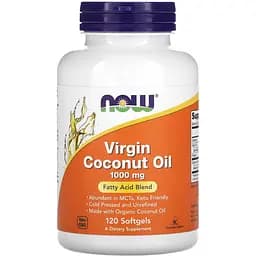 Кокосова олія першого віджиму Now Foods Virgin Coconut Oil 120 капсул