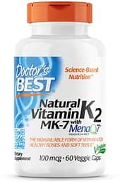Вітаміни та мінерали Doctor's Best Natural Vitamin K2 MK-7 100 mcg, 60 капсул