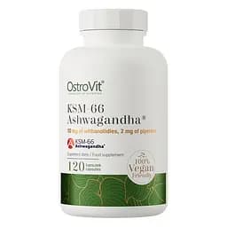 Екстракт ашваганди OstroVit Vege KSM-66 Ashwagandha, 120 капсул для бородьби зі стресом