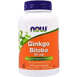 Гинкго билоба Now Foods Ginkgo Biloba 60 мг 240 капсул
