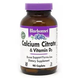 Кальцій цитрат + Вітамін D3 Bluebonnet Nutrition 90 каплет