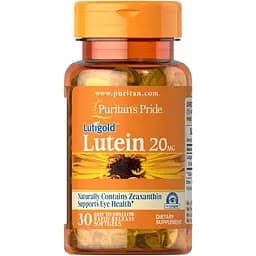 Натуральная добавка Puritan's Pride Lutein 20 mg with Zeaxanthin 30 капсул