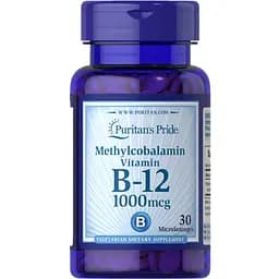 Вітамін B-12 Puritans Pride Methylcobalamin Vitamin B-12 1000 mcg 30 Microlozenges