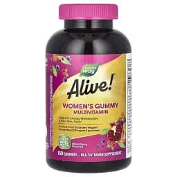 Мультивітаміни для жінок Nature's Way Alive! Women's Gummy Multivitamin смак ягід 150 жувальних цукерок