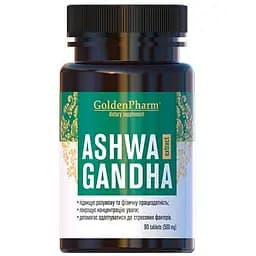 Натуральна добавка Golden Pharm Ashwagandha 90 таблеток