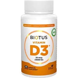 Вітамін D3 Biotus 1000 МО 180 капсул