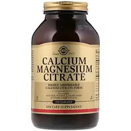 Цитрат кальция и магния Solgar Calcium Magnesium Citrate 250 таблеток