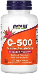 Витамины и минералы NOW Vitamin C-500 Calcium Ascorbate, 100 вегакапсул