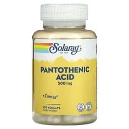 Пантотенова кислота Solaray Pantothenic Acid 500 мг 100 капсул