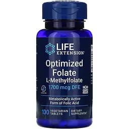 Оптимизированный фолат Life Extension Optimized Folate 1000 мкг 100 таблеток