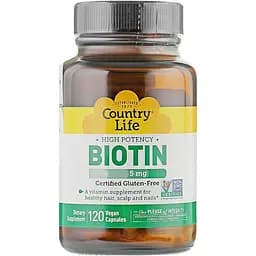Біотин Country Life Biotin 5000 мкг 120 капсул