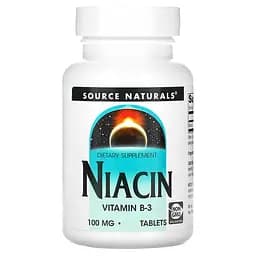 Вітаміни та мінерали Source Naturals Niacin 100 mg 100 таблеток