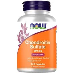Препарат для суставов и связок Now Chondroitin Sulfate 600 mg 120 капсул