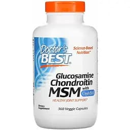 Глюкозамин, хондроитин и МСМ Doctor's Best Glucosamine Chondroitin MSM 360 капсул