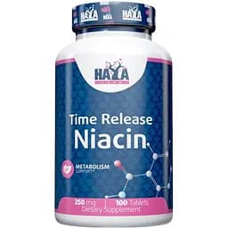 Вітаміни та мінерали Haya Labs Time Release Niacin 250 мг 100 таблеток