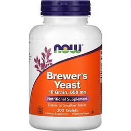 Натуральна добавка Now Brewer's Yeast 200 таблеток