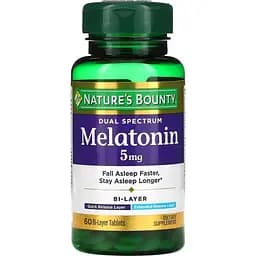 Мелатонин двойного спектра Nature's Bounty Melatonin Dual Spectrum 5 мг 60 таблеток
