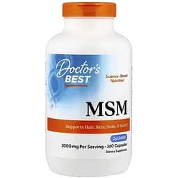 Для здоровья суставов Doctor's Best MSM with OptiMSM, 360 капсул