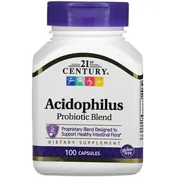 Пробіотики і пребіотики 21st Century Acidophilus Probiotic Blend 100 капсул