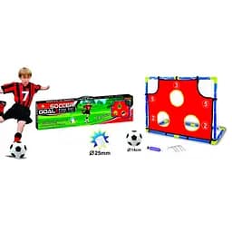Футбольні ворота 82x43x65 см, накладка для тренування влучності, м’яч, насос MR1398