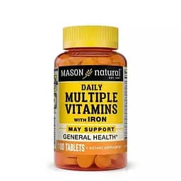 Вітаміни та мінерали Mason Natural Daily Multiple Vitamins with Iron 100 таблеток