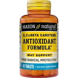 Антиоксидант вітаміни A, E, C Mason Natural Vitamin E, C & Beta Carotene 60 пігулок