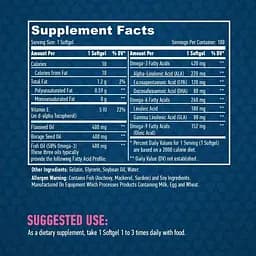 Комплекс жирів Омега 3-6-9 Haya Labs Omega 3-6-9 1200 мг 100 гель капсул - мініатюра 2