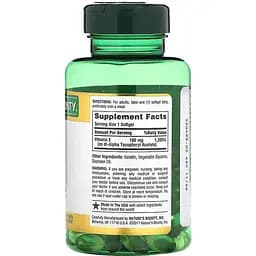 Вітамін Е Nature's Bounty Vitamin Е 180 мг 120 желатинових капсул - мініатюра 2