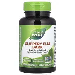 Кора в'яза ковзного Nature's Way Slippery Elm Bark, 100 капсул для підтримки шлунково-кишкового тракту - мініатюра 1