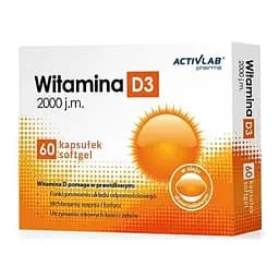 Вітамін D3 ActivLab Pharma Vitamin D3 50 mcg (2000 IU) 60 капсул для підтримки кісток та зубів