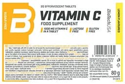 Вітамін C BiotechUSA Vitamin C Effervescent Lemon 20 таблеток - мініатюра 2