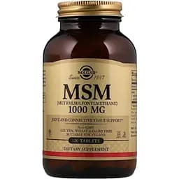 Сірка Solgar MSM (Methylsulfonylmethane) 1000 мг 120 таблеток