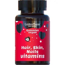 Вітаміни для волосся, шкіри та нігтів Golden Pharm веганський мармелад 60 шт.