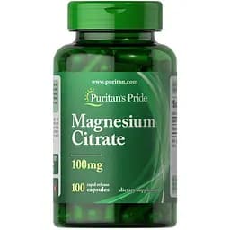 Витамины и минералы Puritan's Pride Magnesium Citrate 100 мг 100 капсул