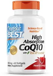 Натуральна добавка Doctor's Best CoQ10 BioPerine 100 mg, 60 капсул